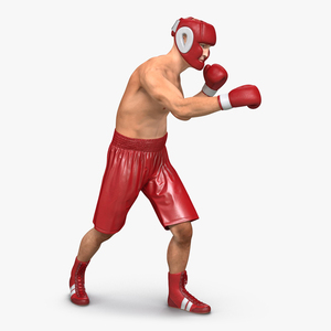 3D Boxer Man Pose 3