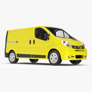 3D model Yellow Transporter Opel Vivaro