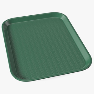 3D Plastic Fast Food Tray Green model