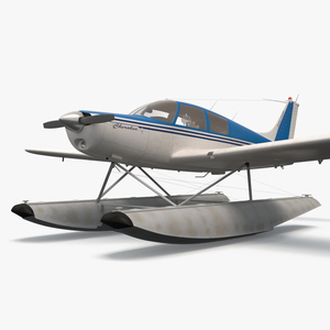 Piper PA-28 Cherokee Seaplane 3D model