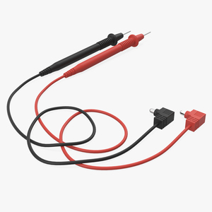 Multimeter Test Leads with Banana Plugs 3D model