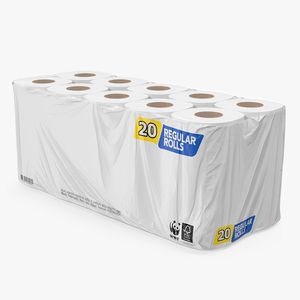 3D model Bath Tissue 20 Rolls Pack