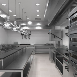 Culinary Commercial Kitchen Light Off 3D