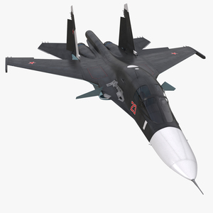 3D model Russian Air Force Su 34 Rigged