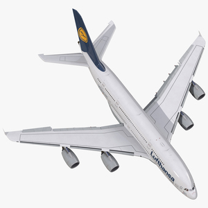 Airbus A380 800 Lufthansa Rigged 3D