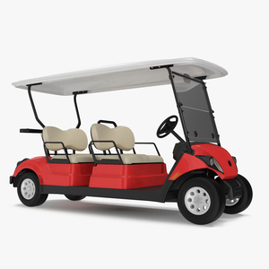 3D Four Seat Electric Car Yamaha Red model