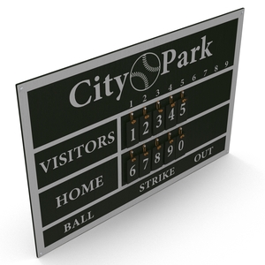 Baseball Scoreboard 3D model