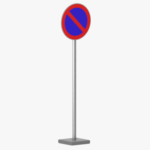 3D model Road Sign No Waiting