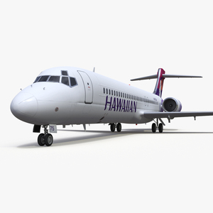 3D Hawaiian Boeing 717-200 Airlines Aircraft