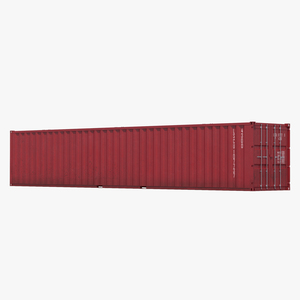 48 ft Shipping ISO Container Red 3D