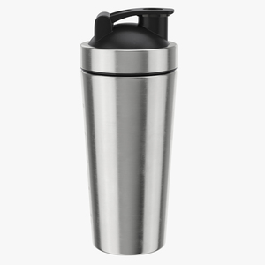 Stainless Steel Protein Shaker Bottle 3D