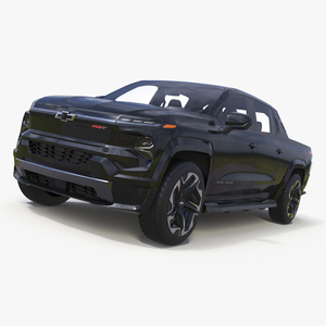 3D Black Chevrolet Silverado EV RST 2024 Simplified model