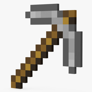 3D Minecraft Stone Pickaxe model