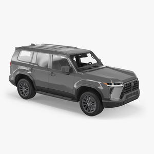 Lexus GX 550 SUV 2024 Gray Simplified 3D