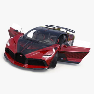 3D Bugatti Divo Lady Bug Rigged model