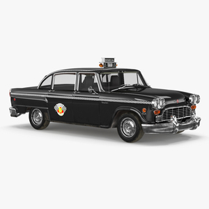 Classic Checker Taxi Cab 3D model