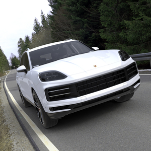 3D model Porsche Cayenne Turbo E-Hybrid SUV 2024 White