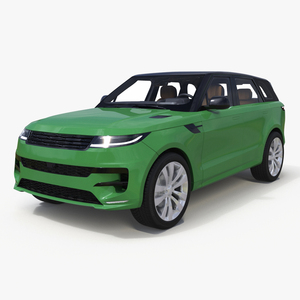 3D Green Modern Crossover Sport model