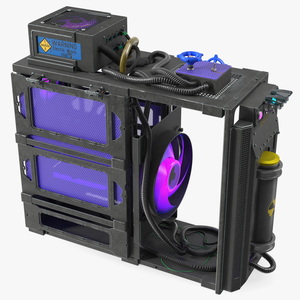 Custom Cyberpunk Neon PC 3D model