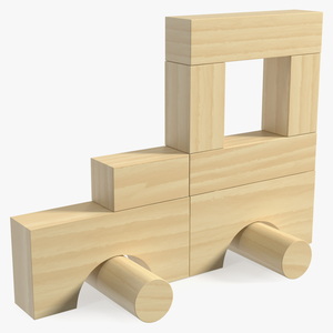 3D model Wooden Constructor Car for 3D Print