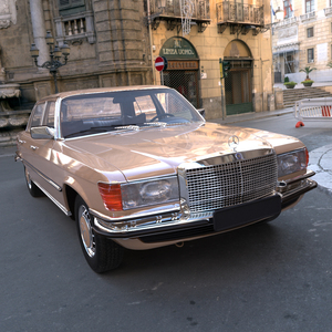 Mercedes Benz 350 SE Yellow 3D