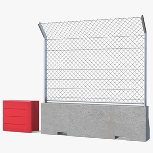 3D Pit Wall Barrier Roadblock