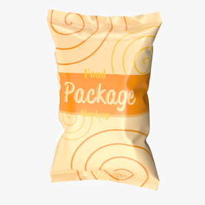 3D Mockup Food Package Yellow