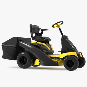 3D Electric Riding Lawn Mower with Bagger model