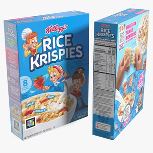 3D Rice Krispies Cereal Box Kelloggs model