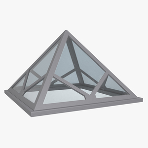 3D Rooftop Pyramid Skylight Window