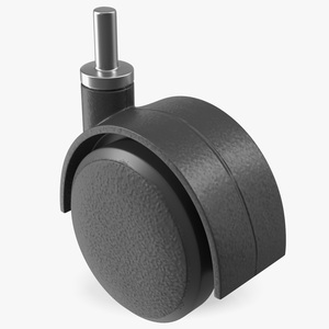 Plastic Furniture Wheel Black 3D model