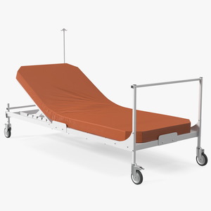 Hospital Bed with Mattress 30 Degrees 3D