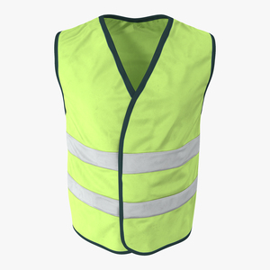 3D Yellow High Visibility Safety Jacket