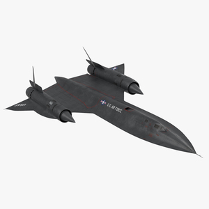 3D Lockheed SR 71 Blackbird Rigged