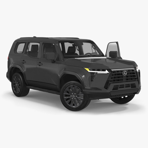 3D Lexus GX 550 Premium 2024 Gray Rigged for Maya