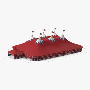 3D model Circus Tent Dark Red