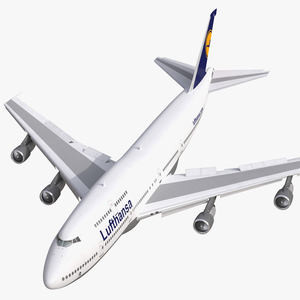 3D Boeing 747 300 Lufthansa Rigged