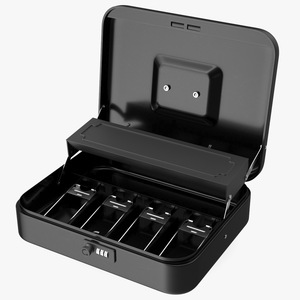 3D Cash Box Black Rigged