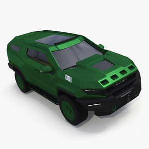 3D model 2024 Rezvani Vengeance Armored SUV Green