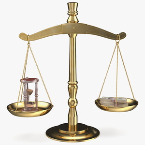 Time Or Money On The Scales 3D