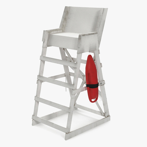 3D Beach Lifeguard Chair