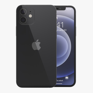 3D Apple iPhone 12 Black