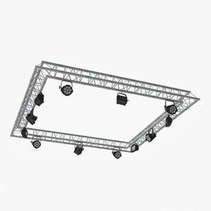 Triangular Truss Modular Light System 3D