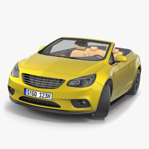 Cabriolet Generic Rigged 3D model