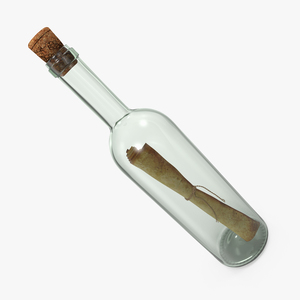 Message in a bottle 3D model