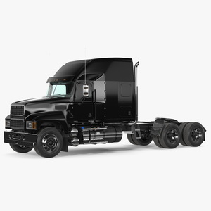 2025 Highway Truck Black 3D model