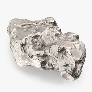 Silver Natural Mineral 3D