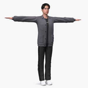 3D Chinese Man Rigged model