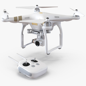 DJI Phantom 3 Professional Quadcopter Rigged 3D model