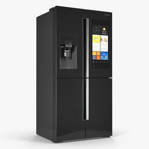 3D 4 Door Flex French Door Smart Refrigerator Black model